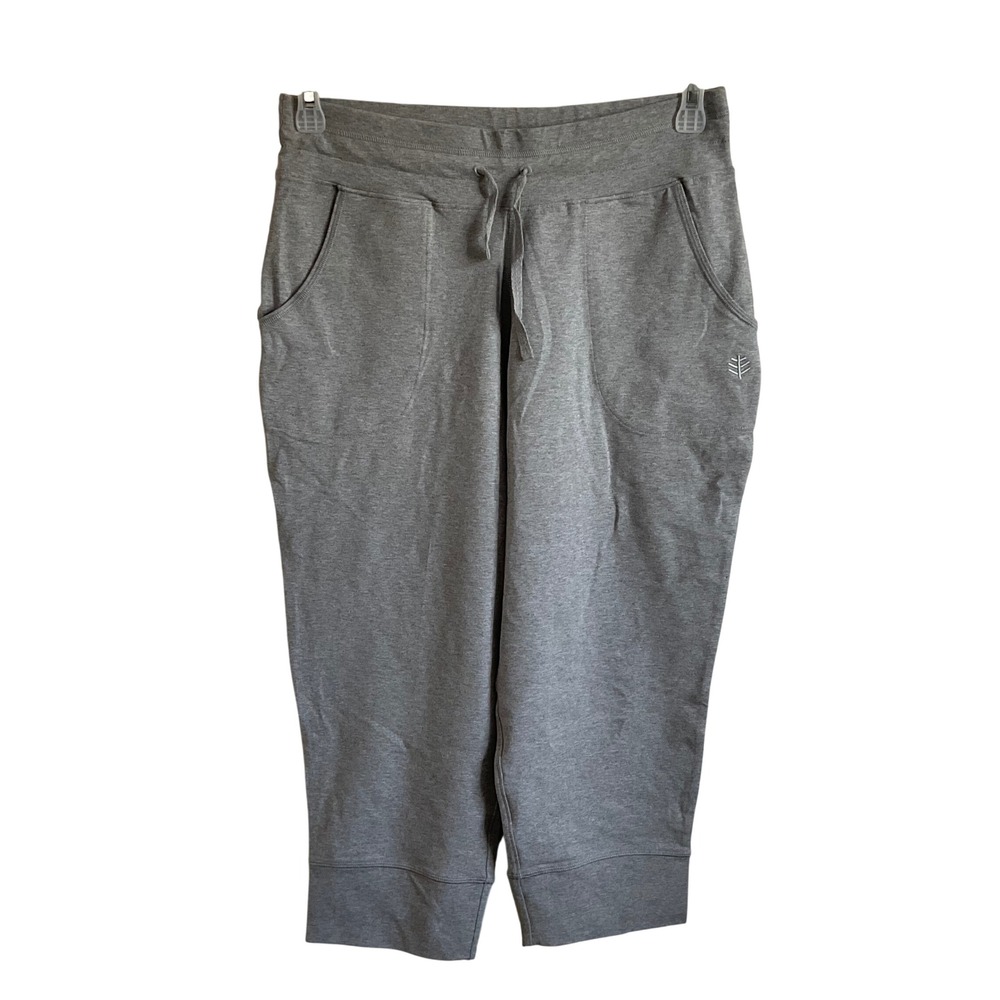 Coolibar Women's UPF 50+ Maho Weekend Grey Cropped Joggers - Size Medium